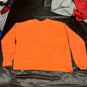 hanes crewneck orange